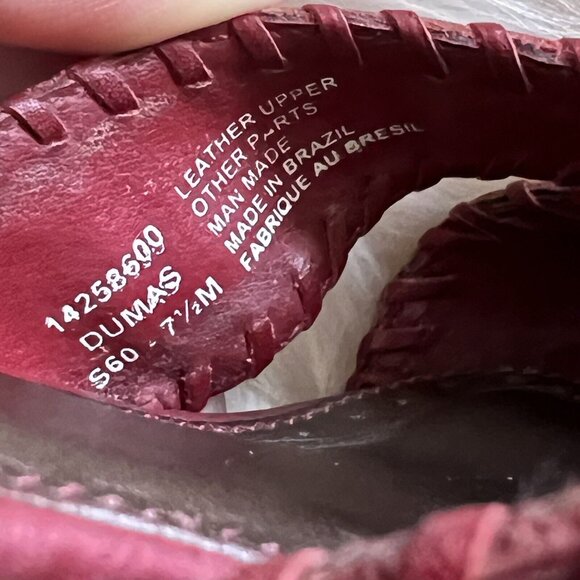 Ladies Naturalizer Dumas Red Leather Sandals Shoes Size 7.5M New Womens Heels - Picture 9 of 9